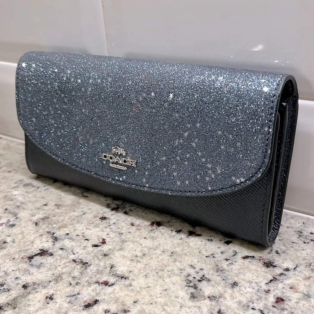 Coach Star Glitter Slim Envelope Wallet NWOT - Picture 3 of 12